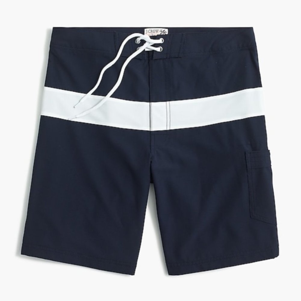 New! J. Crew Men's 9" sz 38" Board Shorts Swim Trunk Blue Bottoms NWT